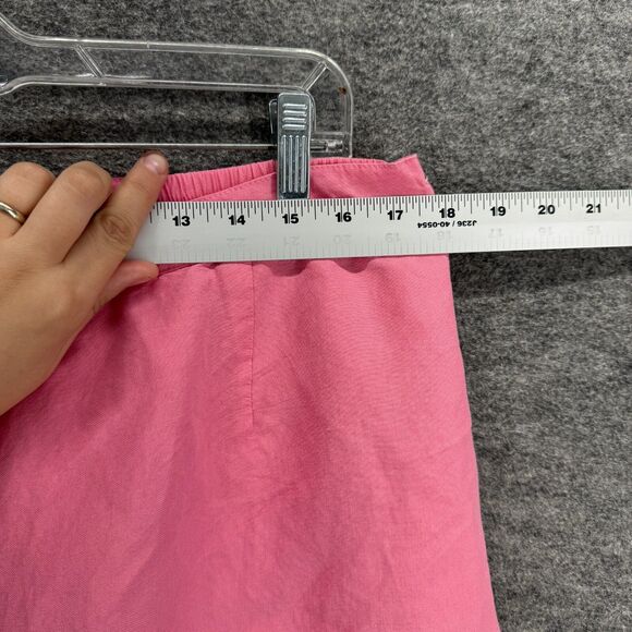 Rene Margo Cropped Pants Women 1X Plus Pink High Rise Zipper Flat Front Pockets - Picture 3 of 7